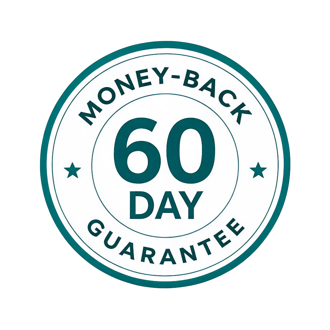 60-Day Money-Back Guarantee badge