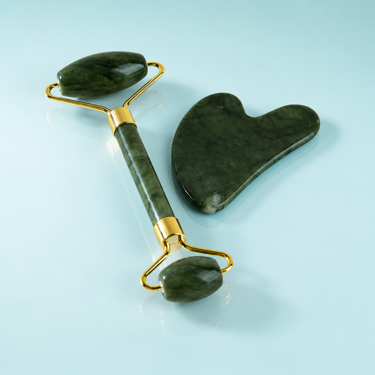 Crystal Gua Sha & Jade Roller Set